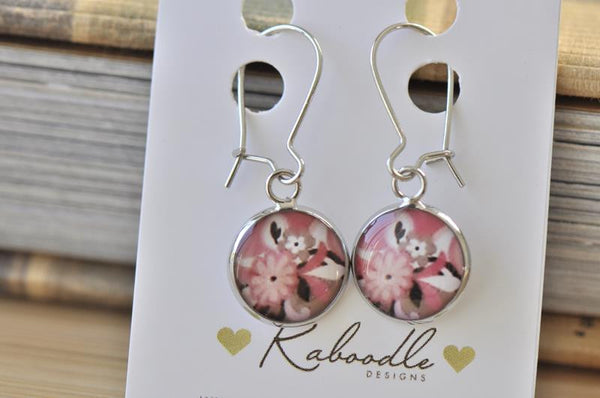 Handmade Round French Hook Drop Earrings - RFE007