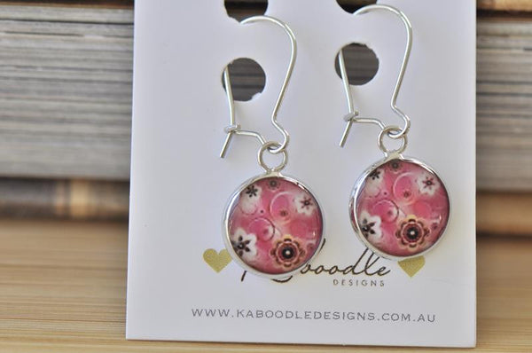 Handmade Round French Hook Drop Earrings - RFE014
