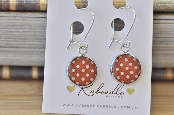 Handmade Round French Hook Drop Earrings - RFE024