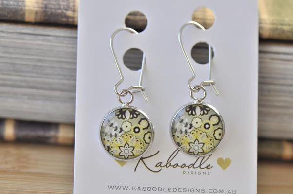 Handmade Round French Hook Drop Earrings - RFE038
