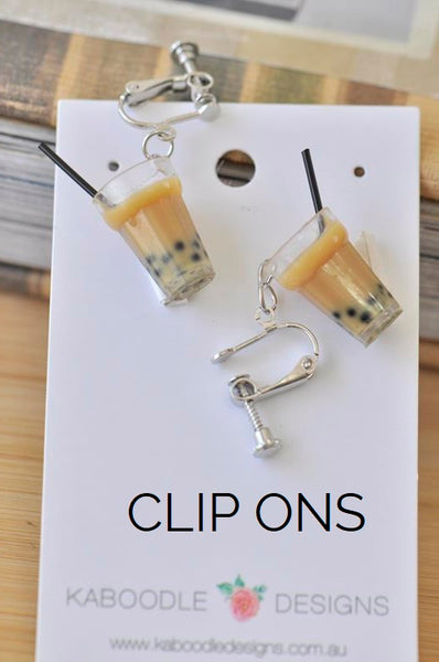 thumbnail image 2 of Purple Bubble Tea Necklace & Earring Set: Novelty Boba Jewelry 2 of 13