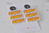 Acrylic Big Bang Theory Penny TV Show Novelty Dangle Drop Earrings