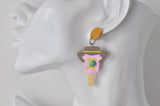 Bubble O Bill Polymer Clay Ice Cream Drop Earrings