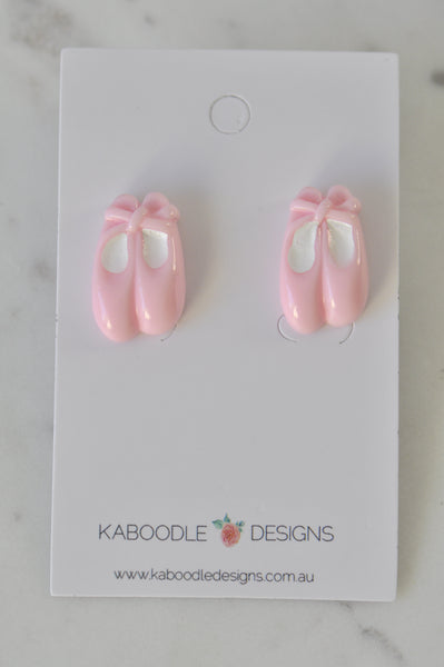 Ballerina Ballet Dancer Shoes Stud Earrings