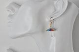 Rainbow Umbrella Drop Dangle Earrings