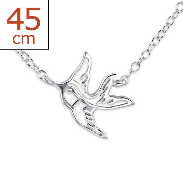 Bird Cutout 925 Sterling Silver Necklace