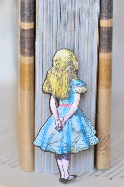 Alice Wooden Laser Cut Brooch