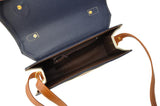 School Briefcase Box Bag in Navy Blue