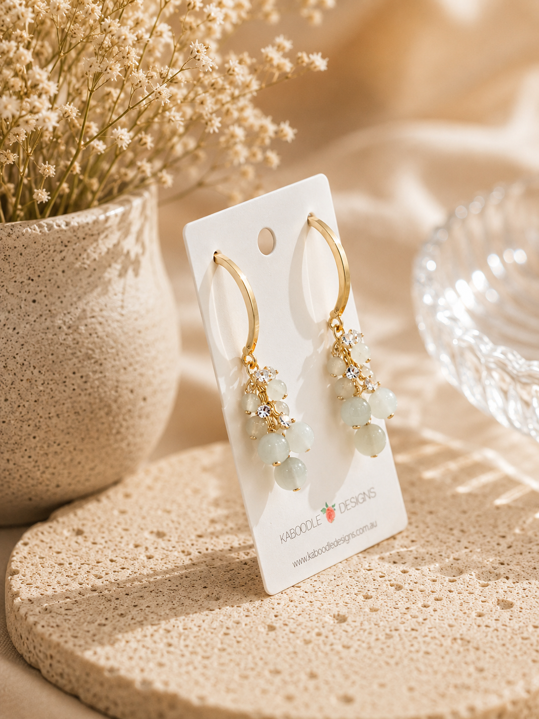 Beaded Grapes Leaf Statement Drop Dangle Earrings