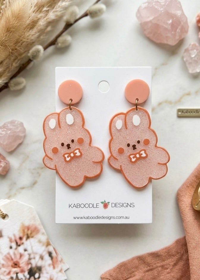 Kawaii Rabbit Bunny Statement Drop Dangle Earrings