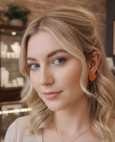 Face Cutout Woman Girl Novelty Fun Drop  Stud Earrings