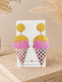 Ice Cream Earrings -  Dangle Drops