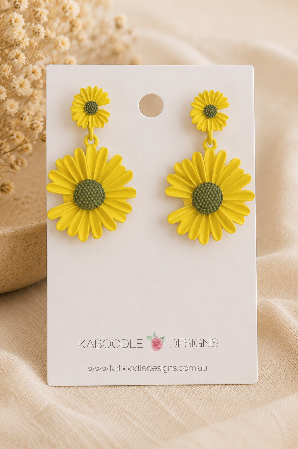 Sunflower Daisy Earrings - Stud Dangles