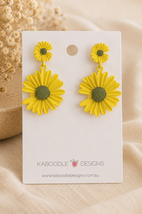 Sunflower Daisy Earrings - Stud Dangles