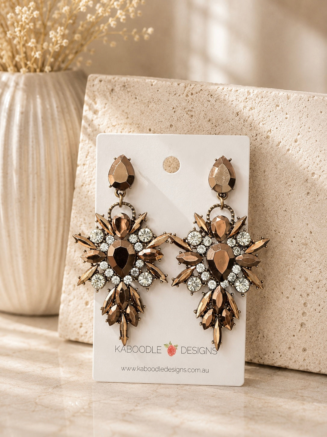 Diamonte Rhinestone Statement Drop Dangle Earrings