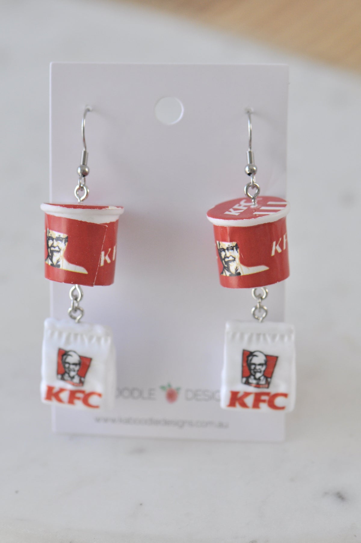 Takeaway Fast food French Fries Burger Chicken Nuggets Drop Dangle Earrings