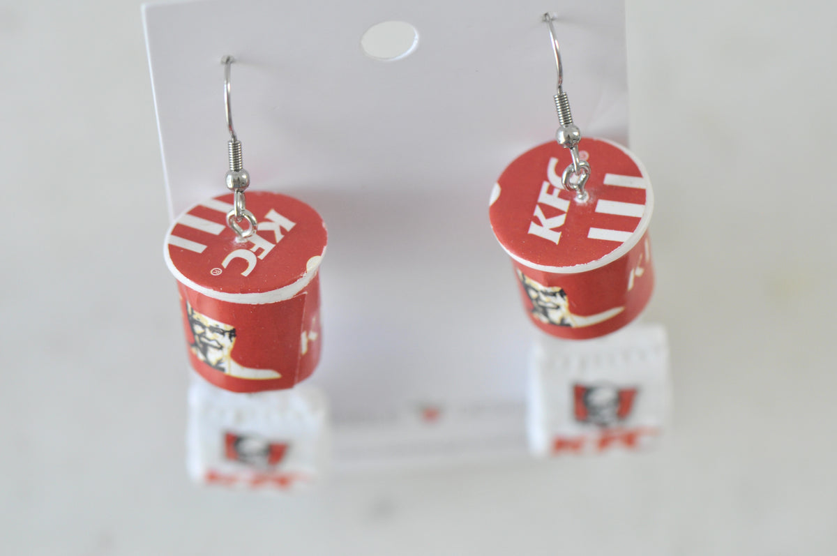 Takeaway Fast food French Fries Burger Chicken Nuggets Drop Dangle Earrings