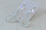 Acrylic Butterfly Wings Rhinestone Concert Drop Dangle Earrings