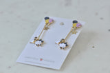 Balloon Star Flying Cat Kitten Novelty Fun Drop Dangle Earrings