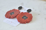 Acrylic Anzac Day Poppies Poppy Flower Drop Dangle Earrings