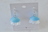 Novelty Jelly fish Jellyfish Dangle Earrings - Blue