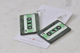 Acrylic Resin Retro Cassette Tape Drop Dangle Earrings