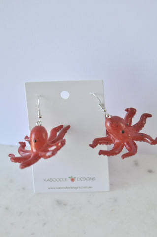Octopus Ocean Creature Dangle Earrings