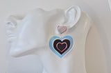 Acrylic Heart Drop Dangle Earrings