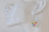 Acrylic Heart Drop Dangle Earrings