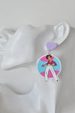 Acrylic HS Harry Styles Illustration Drop Earrings