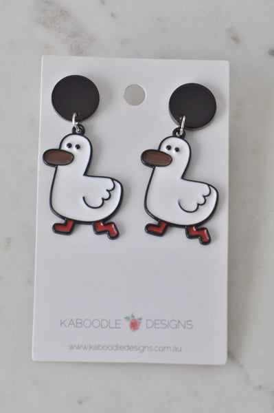 Cartoon Duck Dangle Drop Earrings