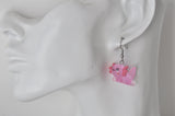 Axolotl Dangle Drop Earrings - Pink