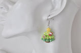 Christmas Tree and Calendar Novelty Dangle Drop Earrings