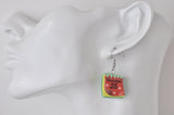 Christmas Tree and Calendar Novelty Dangle Drop Earrings