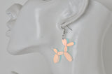 Balloon Dog Transparent Translucent Drop Dangle Earrings