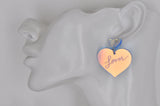 Acrylic Translucent Lover Song Music Heart Drop Dangle Earring