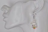 *** Bunny Rabbit Carrot Drop Dangle Earrings