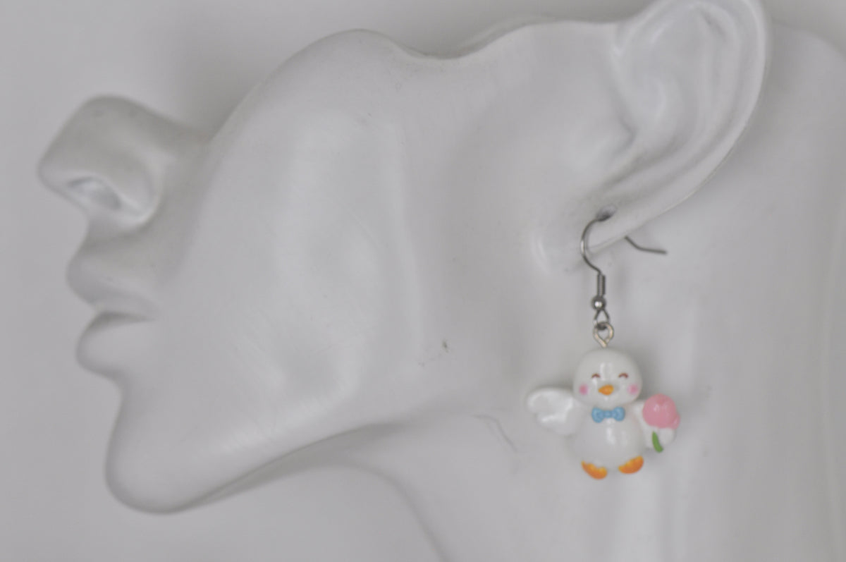 Duck Ducky Drop Dangle Earrings