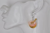 *** Bee Honey Pot Jar and Dipper Drop Dangle Earrings