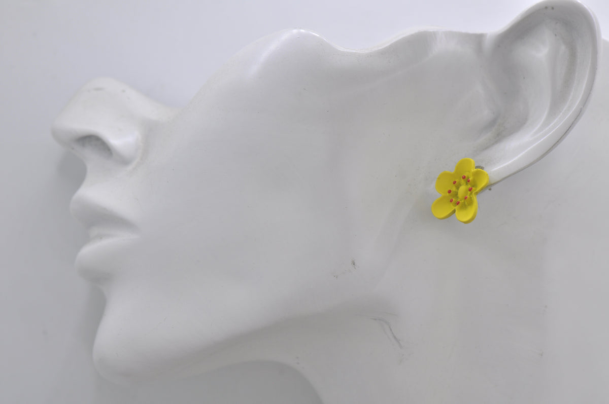Tulip and Sunflower Flower Stud Earrings