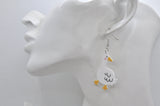 *** Acrylic Duck Goose Drop Dangle Earrings
