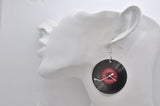 *** Acrylic Resin Retro Vinyl Record Drop Dangle Earrings