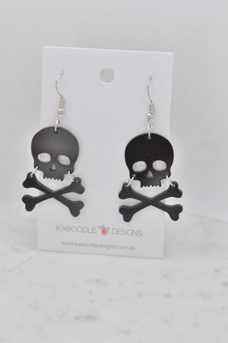 *** Acrylic Halloween Skull Drop Dangle Earrings