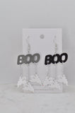 *** Acrylic Halloween Boo Ghost Haunted House Drop Dangle Earrings