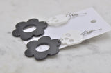*** Acrylic Halloween Skull and Flower Drop Dangle Earrings