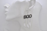 *** Acrylic Halloween Boo Ghost Haunted House Drop Dangle Earrings
