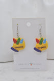 Miniature School Teachers Classroom Crayon Dangle Earring