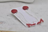 Acrylic Perspex Long Legs Red Stiletto Drop Dangle Earrings