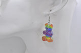 Rainbow Gummy Bear Dangle Drop Earring