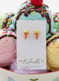 Miniature Food Dessert Ice Cream Stud Earrings